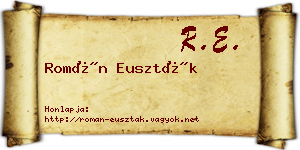 Román Euszták névjegykártya